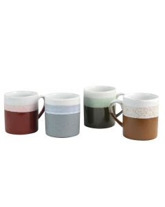 Gibson Home Terra Firma 23 oz. Mug Set in Assorted Colors, Set of 4