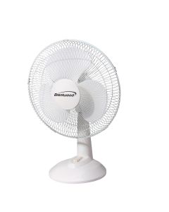 Kool Zone 12" Oscillating Desk Fan- White
