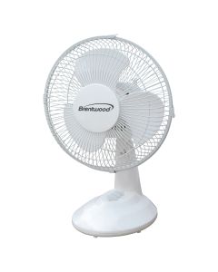 Kool Zone 9" Oscillating Desk Fan- White