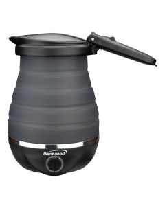 Brentwood Dual Voltage 3.3 Cup Collapsible Travel Kettle in Black